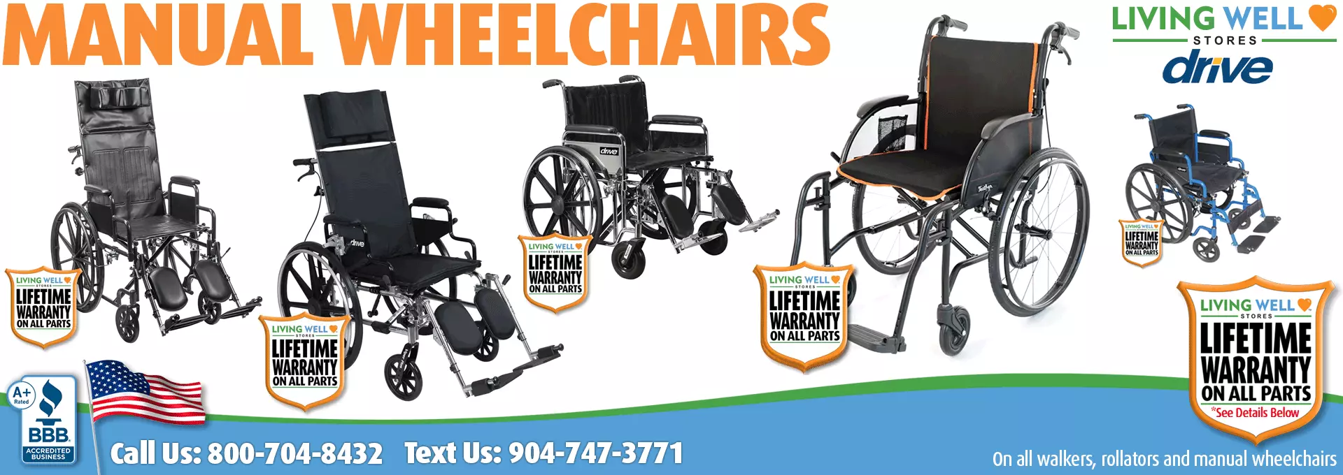 Living Well Stores: Featuring the best selection of Walking Assist and Manual Wheelchair Products for Sale