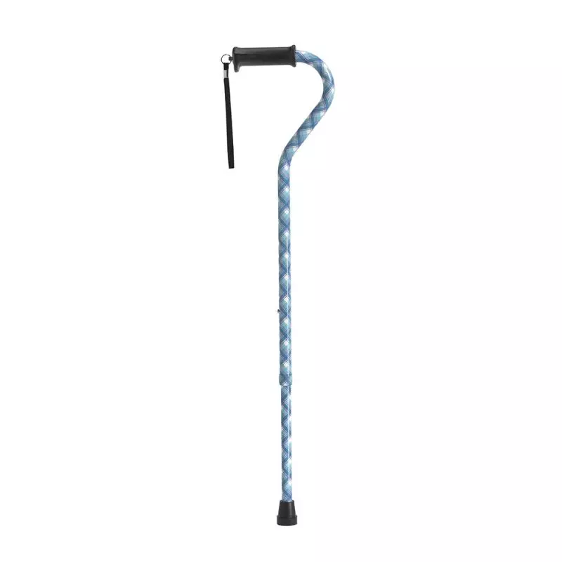 Drive Medical Adjustable Height Offset Handle Cane with Gel Hand Grip