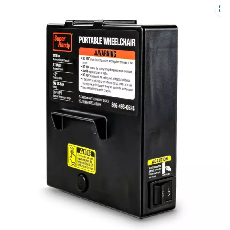 6Ah Lithium ion battery pack fits SuperHandy powerchairs