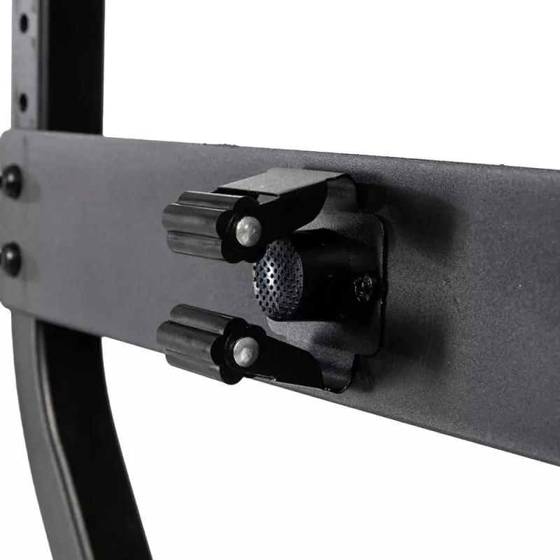 Tool clips fit Pride Baja scooters equipped with canopies