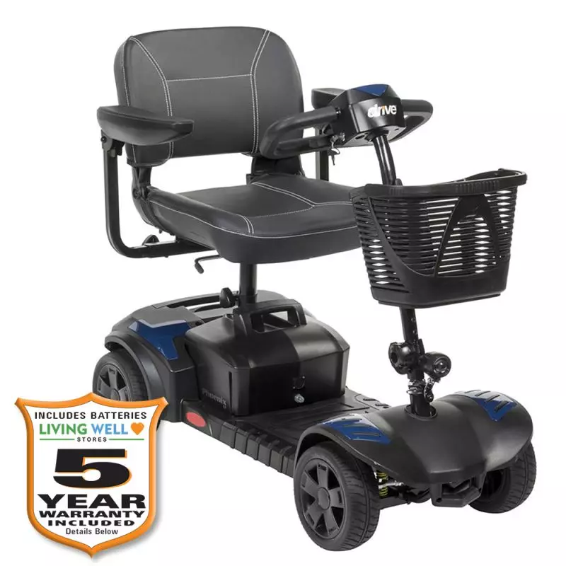 Drive Medical Phoenix LT4 Wheel Heavy Duty Transportable Scooter