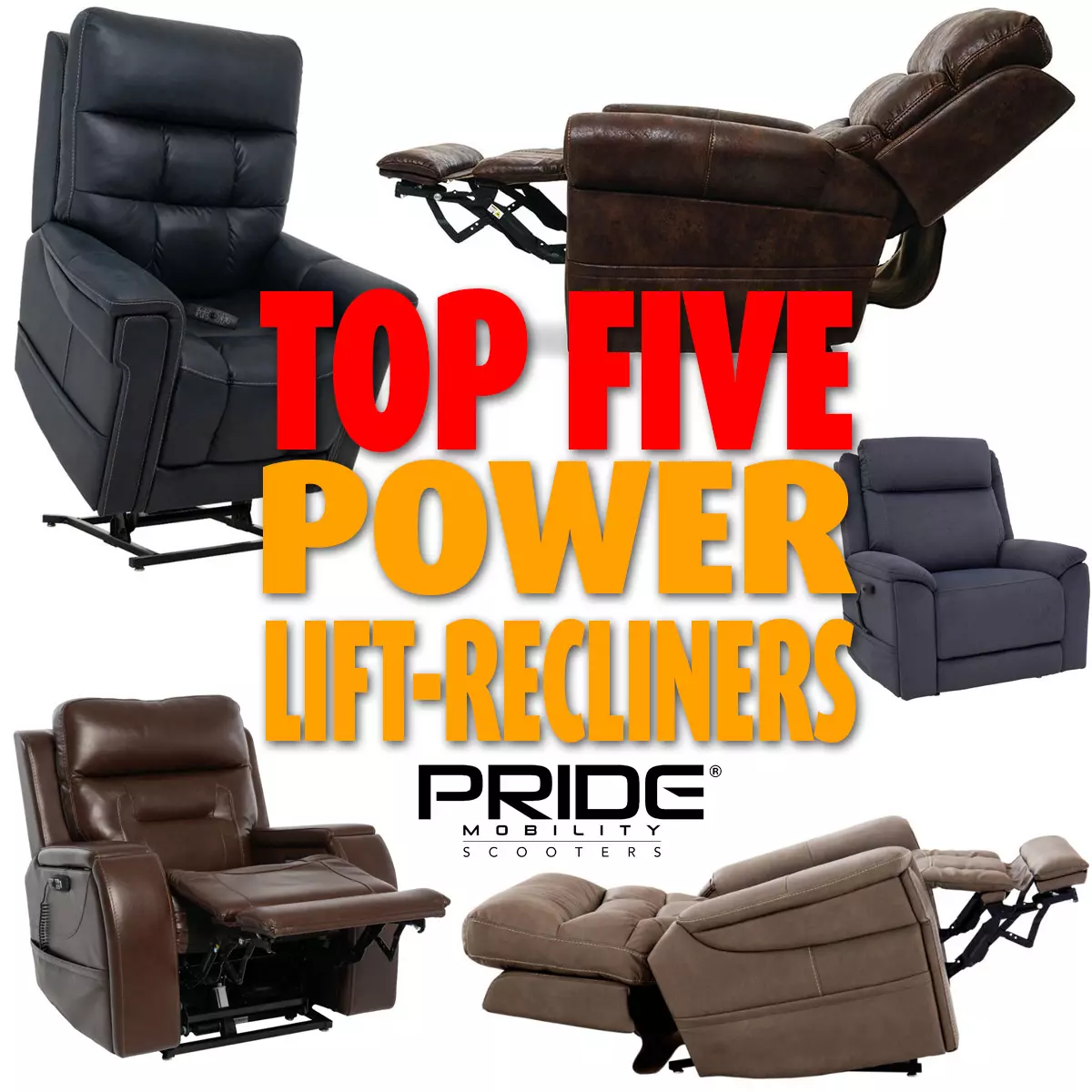 Top 5 Power Lift Recliners from the #1 Manufacturer: Pride Mobility