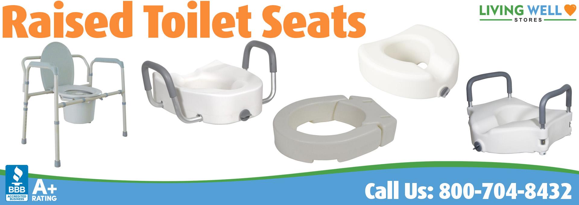 Living Well Stores: Raised Toilet Seats