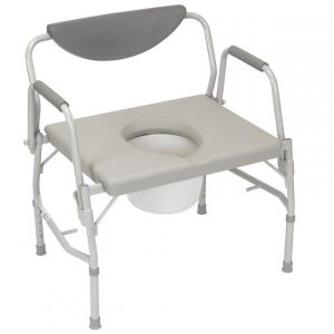Drive Medical Bariatric Drop Arm Bedside Commode Chair