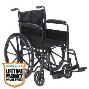 Drive Medical Silver Sport 1 Wheelchair with Swing away Footrests