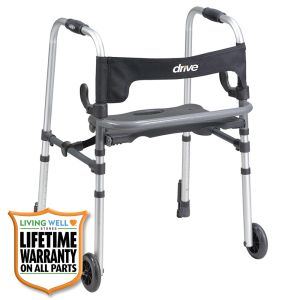 Drive Medical Clever Lite LS Walker with Seat 