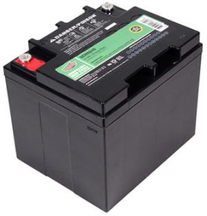 40 AH Deep Cycle battery with bolt-in connectors by Interstate Battery