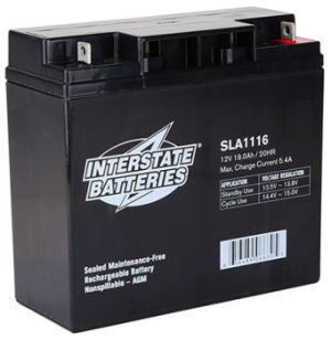 18 AH Scooter battery with bolt-on connectors by Interstate Battery