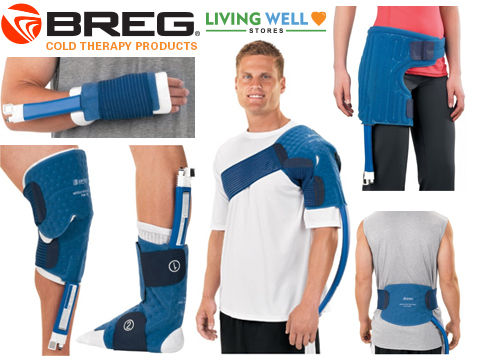 Breg® Cold Therapy products on display, for sale on Livingwellstores.com